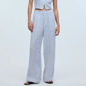 NWT Madewell The Tall Harlow Wide-Leg Pant in 100% Linen 14 Tall